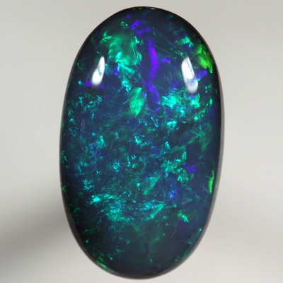 SOLID BLACK OPAL Bright Green Harlequin pattern SEE VIDEO